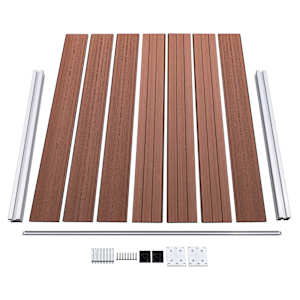 Set plotového dílce WPC 353 x 146 cm hnědý - obrázek 5