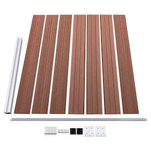 Set plotového dílce WPC 353 x 146 cm hnědý - obrázek 6