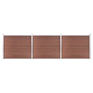 vidaXL aiapaneelide komplekt, WPC, 526 x 146 cm, pruun