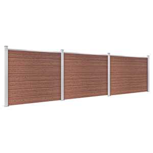 Set plotového dílce WPC 526 x 146 cm hnědý - obrázek 2