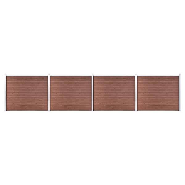 vidaXL aiapaneelide komplekt, WPC, 699 x 146 cm, pruun