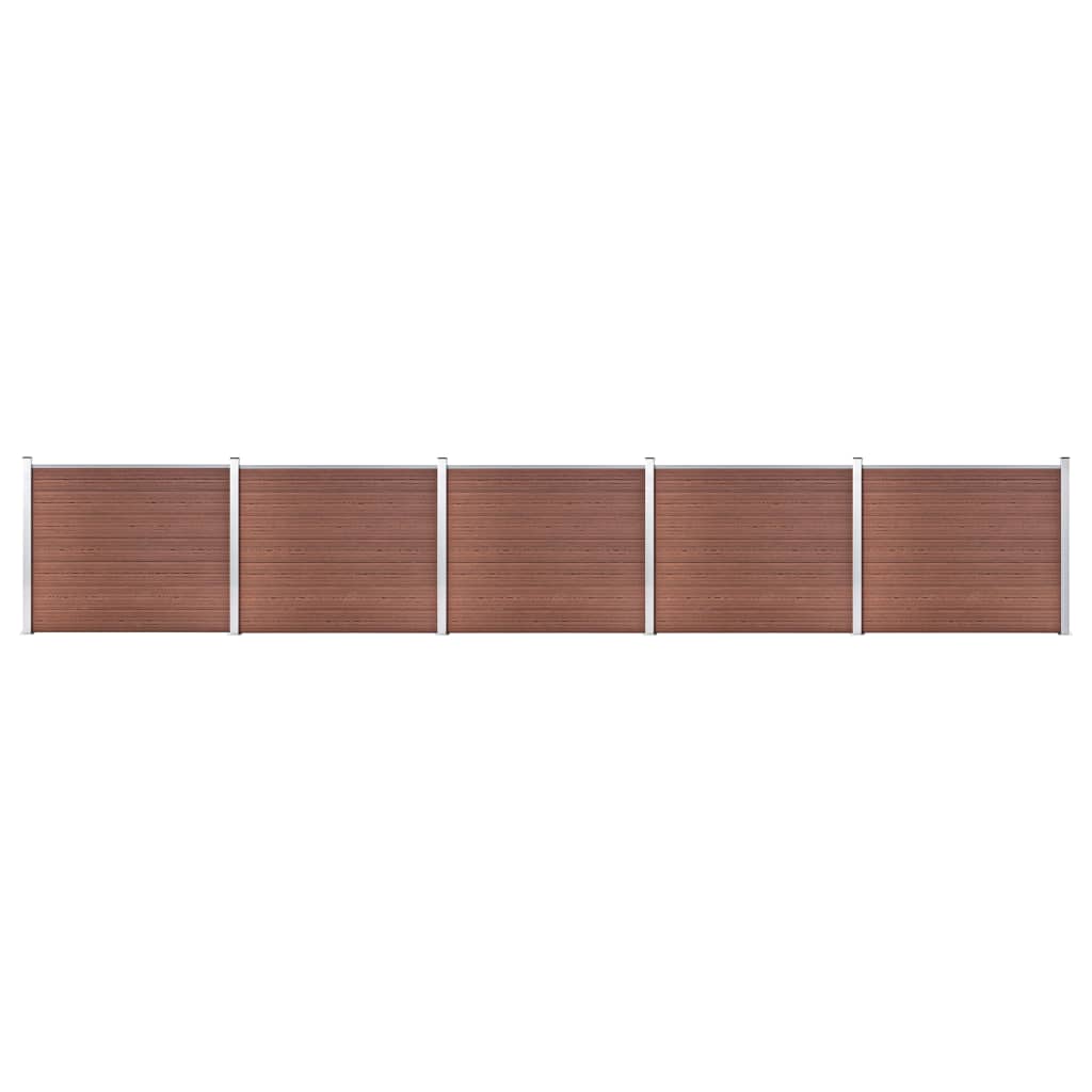 vidaXL Fence Panel Set WPC 872×146 cm Brown