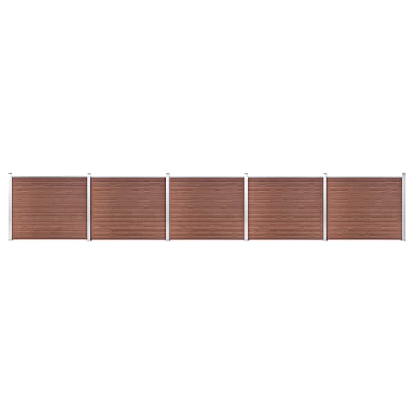 vidaXL aiapaneelide komplekt, WPC, 872 x 146 cm, pruun