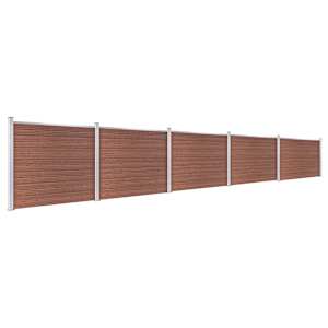 Set plotového dílce WPC 872 x 146 cm hnědý - obrázek 2