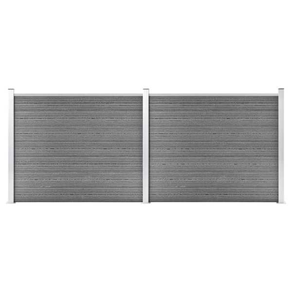 vidaXL aiapaneelide komplekt, WPC, 353x146 cm, hall