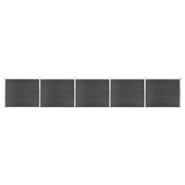vidaXL aiapaneelide komplekt, WPC, 872 x 146 cm, hall