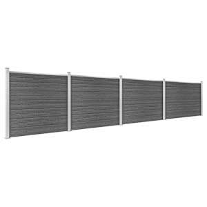 Zahradní plot WPC 699 x 146 cm černý - obrázek 2