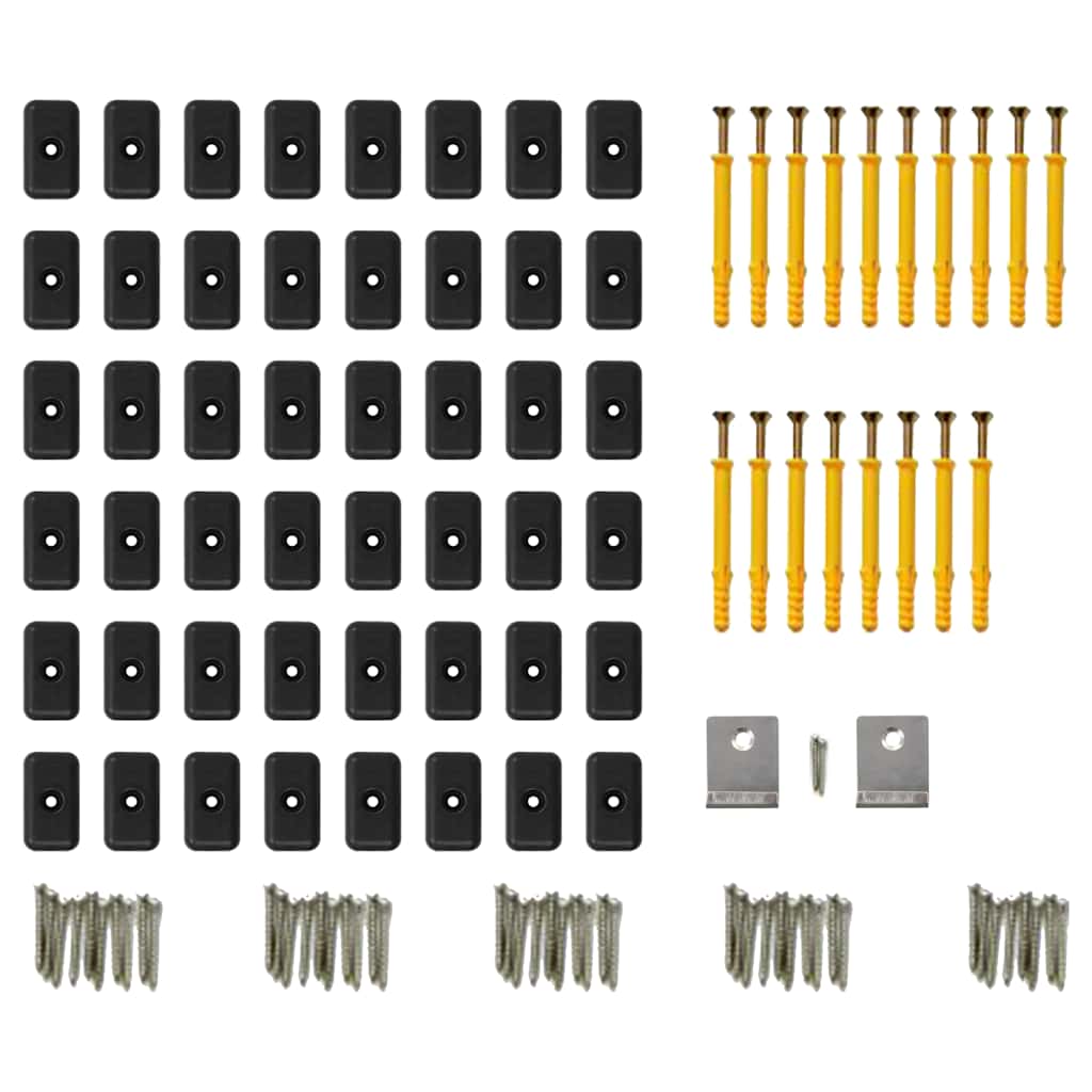 vidaXL Terrasplanken met accessoires 30 m² 4 m HKC bruin en grijs