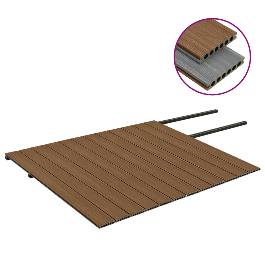 Thumbnail - vidaXL WPC Terrassendielen mit Zubehör Braun und Grau 30 m² 4 m