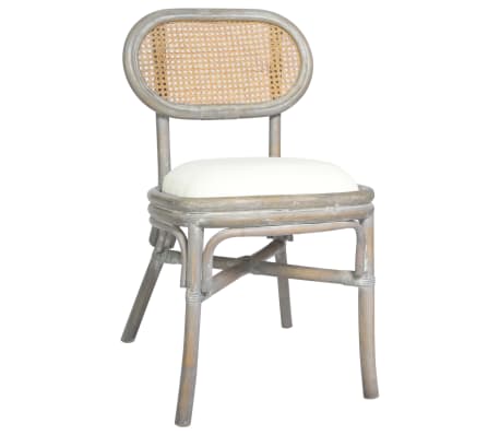 vidaXL Scaune de bucătărie, 4 buc, gri, in