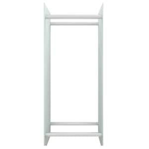 vidaXL Стойка за дърва, бяла, 40x35x100 см, закалено стъкло
