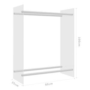 Stojan na palivové dříví průhledný 80x35x100 cm tvrzené sklo - obrázek 6