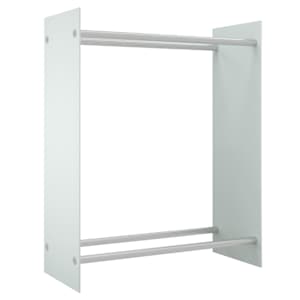 vidaXL k&uuml;ttepuude rest, valge, 80x35x100 cm, karastatud klaas
