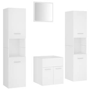 Set koupelnového nábytku bílý dřevotříska - obrázek 2