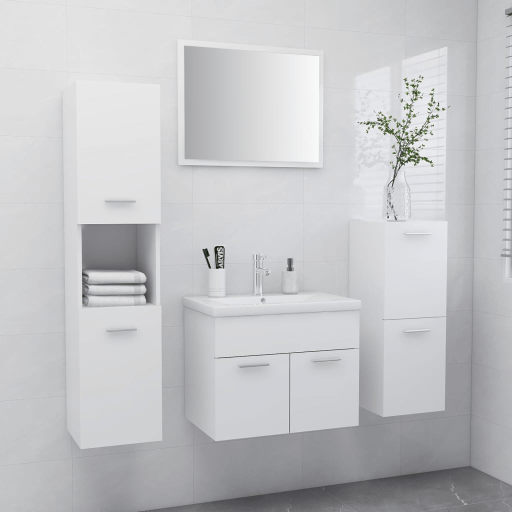 Set koupelnového nábytku bílý dřevotříska