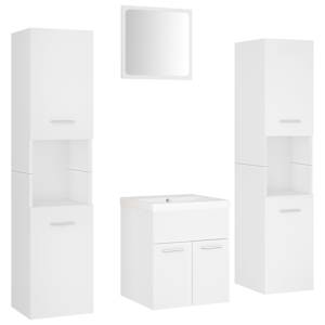 Set koupelnového nábytku bílý dřevotříska - obrázek 2