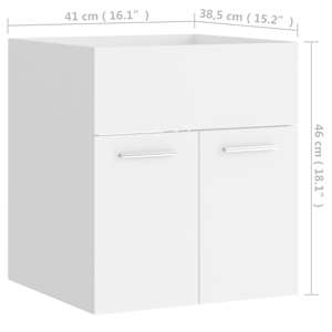 Set koupelnového nábytku bílý dřevotříska - obrázek 17