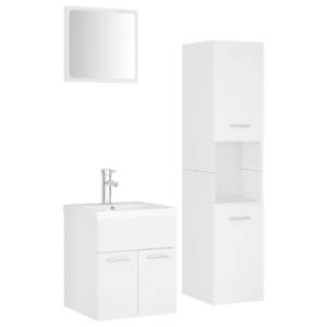 Set koupelnového nábytku bílý dřevotříska - obrázek 2