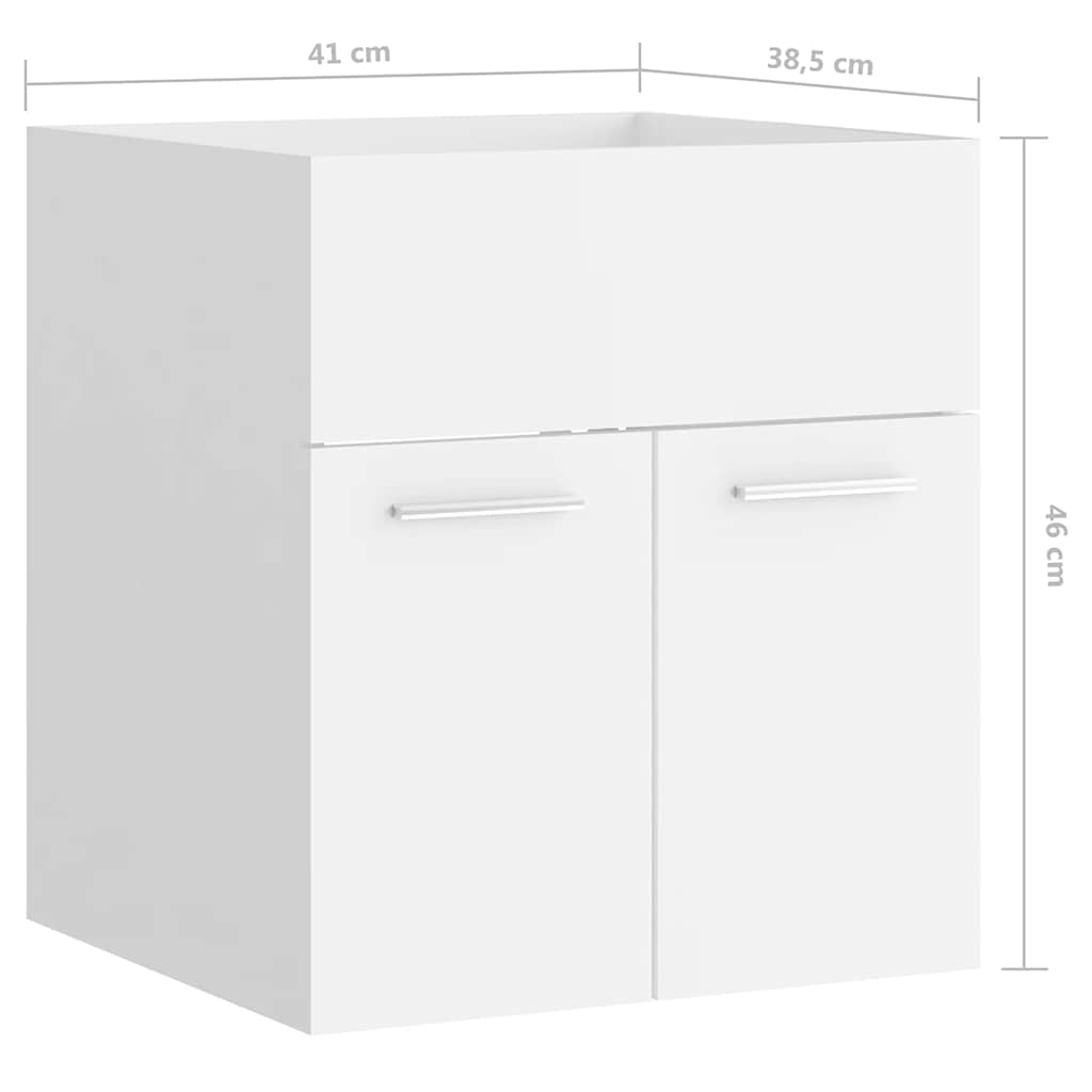 Set koupelnového nábytku bílý dřevotříska - obrázek 20