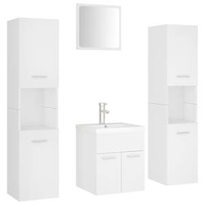Set koupelnového nábytku bílý dřevotříska - obrázek 2