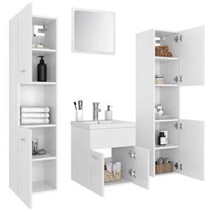 Set koupelnového nábytku bílý dřevotříska - obrázek 3