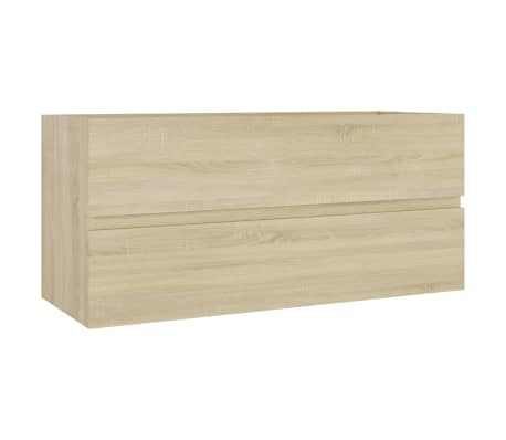 vidaXL Wastafelkast met ingebouwde wastafel bewerkt hout sonoma eiken