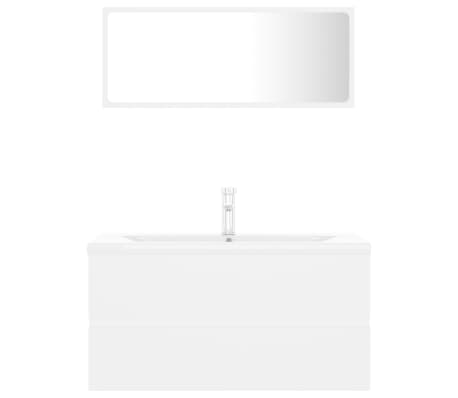 vidaXL Bathroom Furniture Set White Engineered Wood