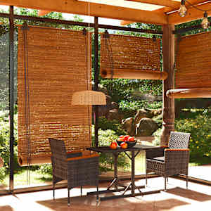 Vrtna jedilna garnitura 3-delna siva