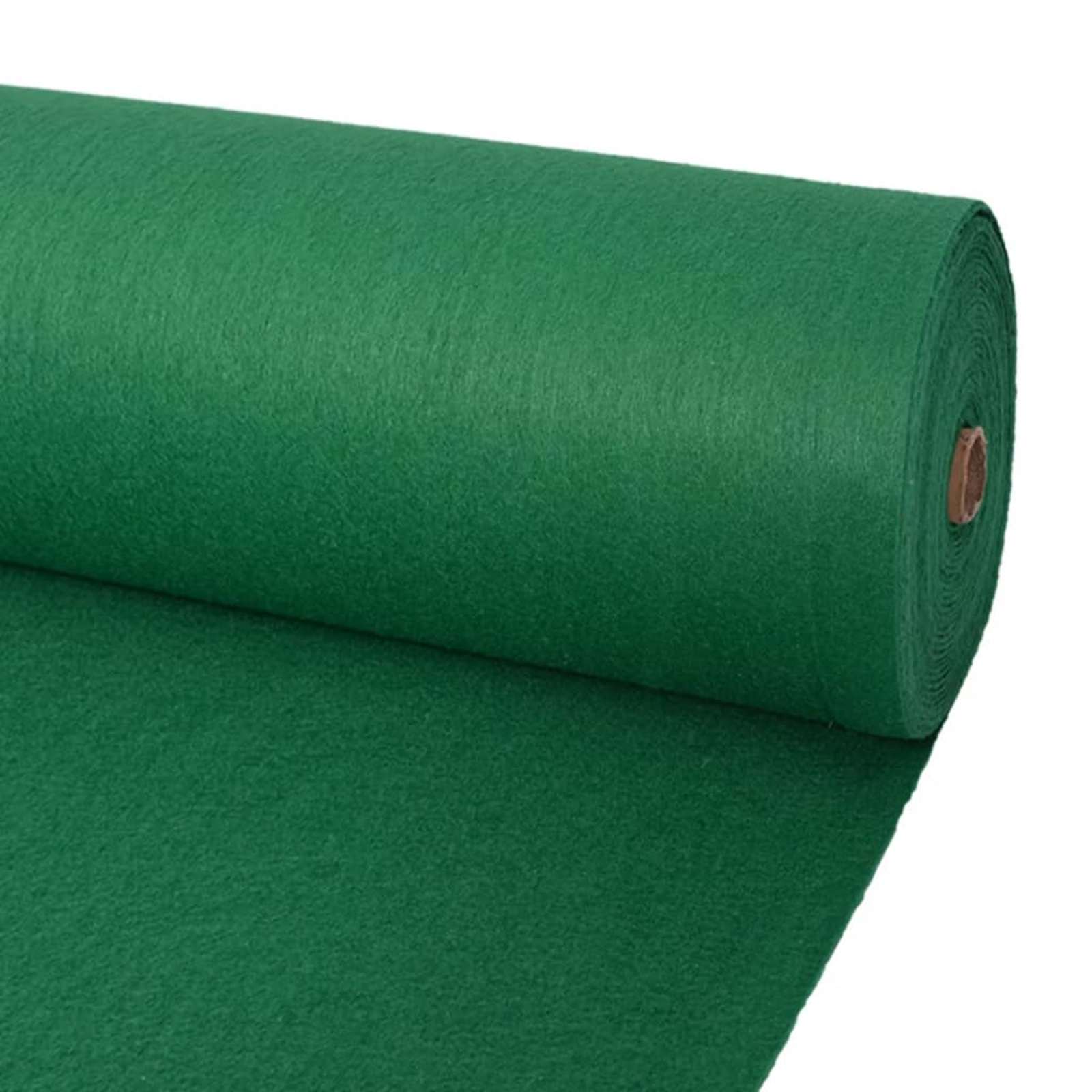 Tapijt Effen Groen 1,2 x 12 m Polyester image 1