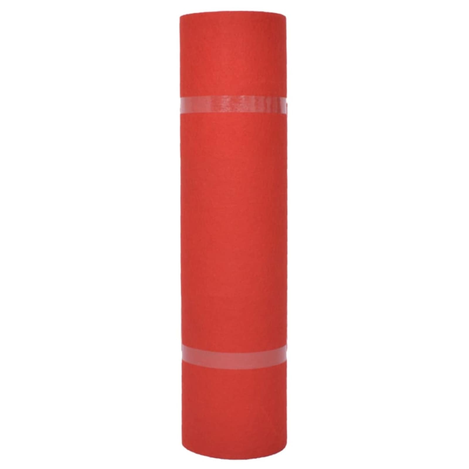 Tapijt Effen Rood 1,2 x 12 m Polyester image 3