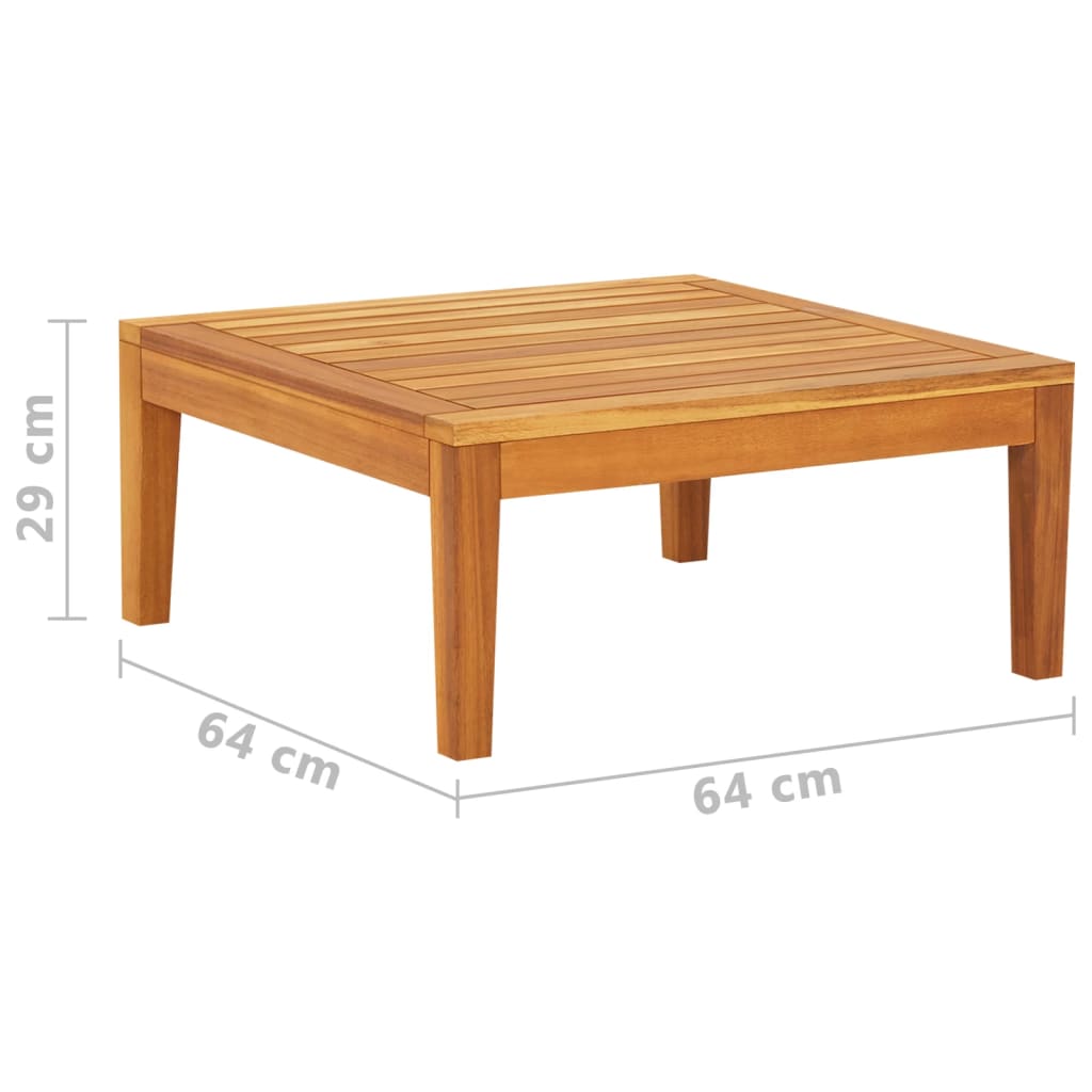 Set mobilier grădină perne alb/crem, 2 piese, lemn masiv acacia