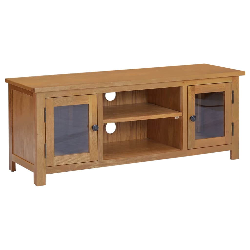 Image of vidaXL TV Cabinet 110x35x44 cm Solid Oak Wood