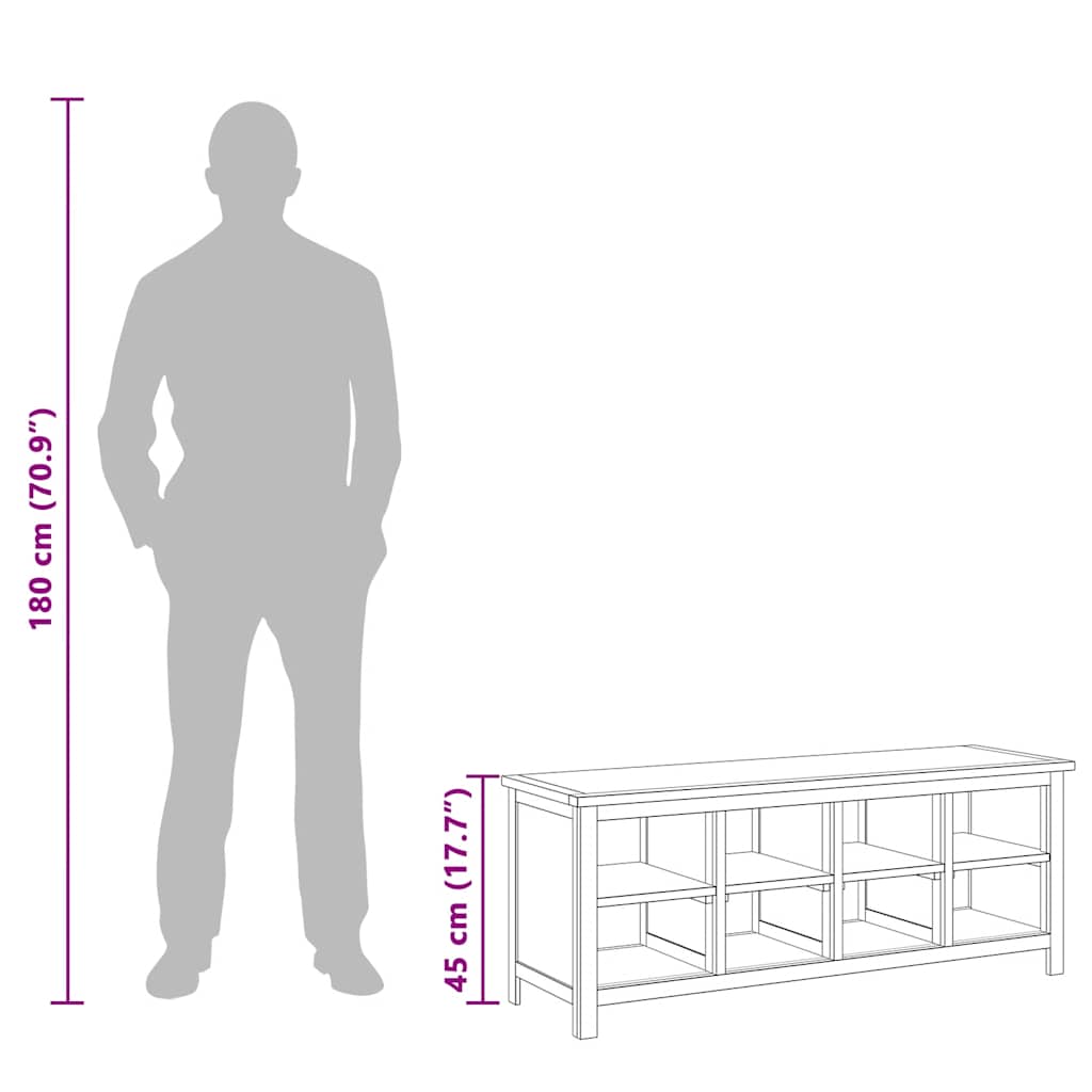 jalatsiriiul 114x37x45 cm, täistammepuit 7 Kõik vajalik sinu aeda ja koju! jalatsiriiul 114x37x45 cm, täistammepuit - Image 7
