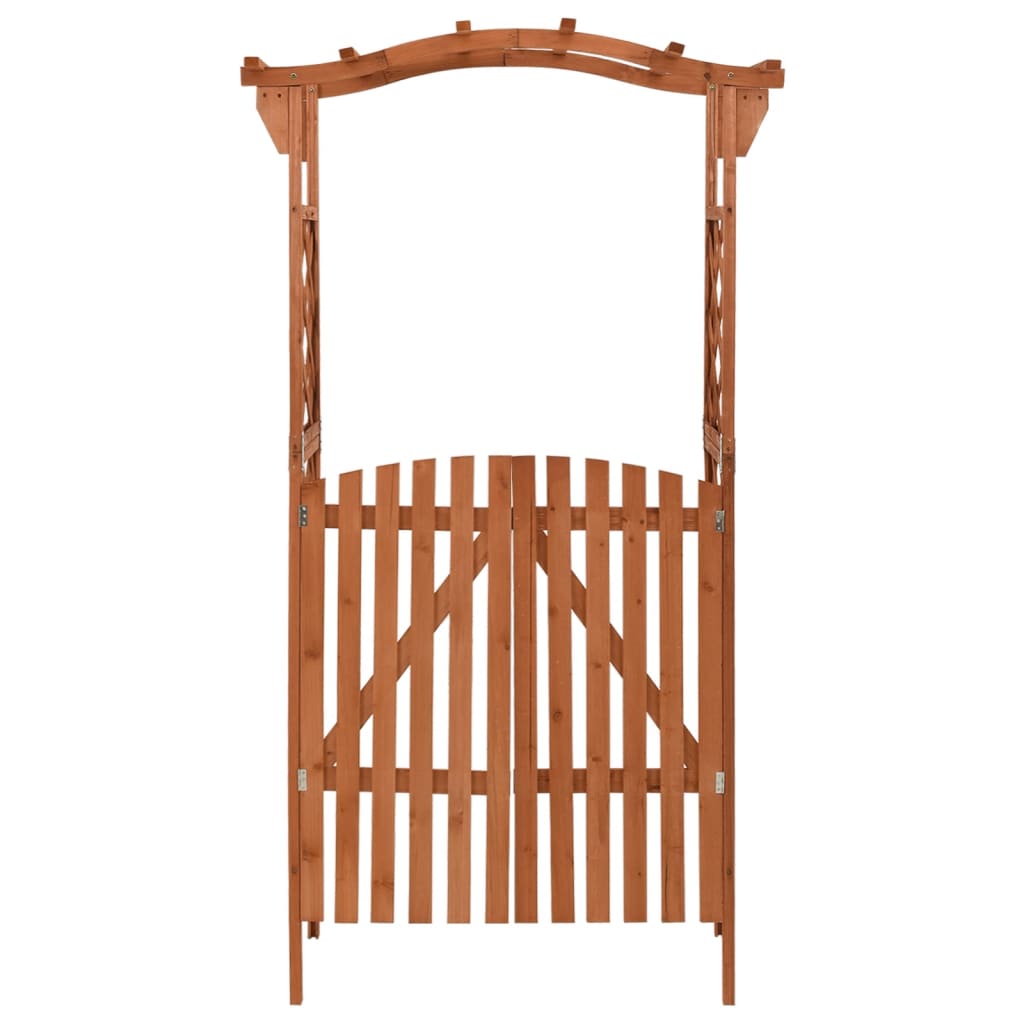 vidaXL Pergola s bránkou 116x40x204 cm masívne jedľové drevo