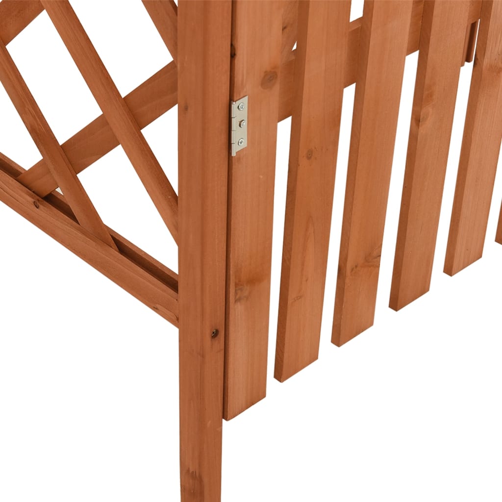 Pergola Outdoor Pergola Garden Arch with Gate for Deck Solid Wood Fir vidaXL - Picture 8 of 14