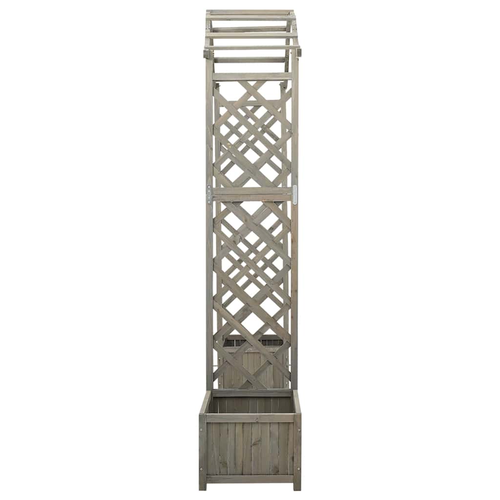 VidaXL Wooden Garden Arch With Canopy - A-Shape Farmhouse Pergola, Weather Resistant, 80.3" Tall