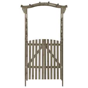 Pergola s brankou 116 x 40 x 204 cm šedá masivní jedle - obrázek 2