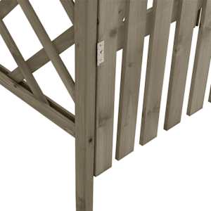 Pergola s brankou 116 x 40 x 204 cm šedá masivní jedle - obrázek 5