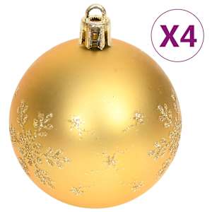 70dílná sada vánočních ozdob zlatá a červená - obrázek 5