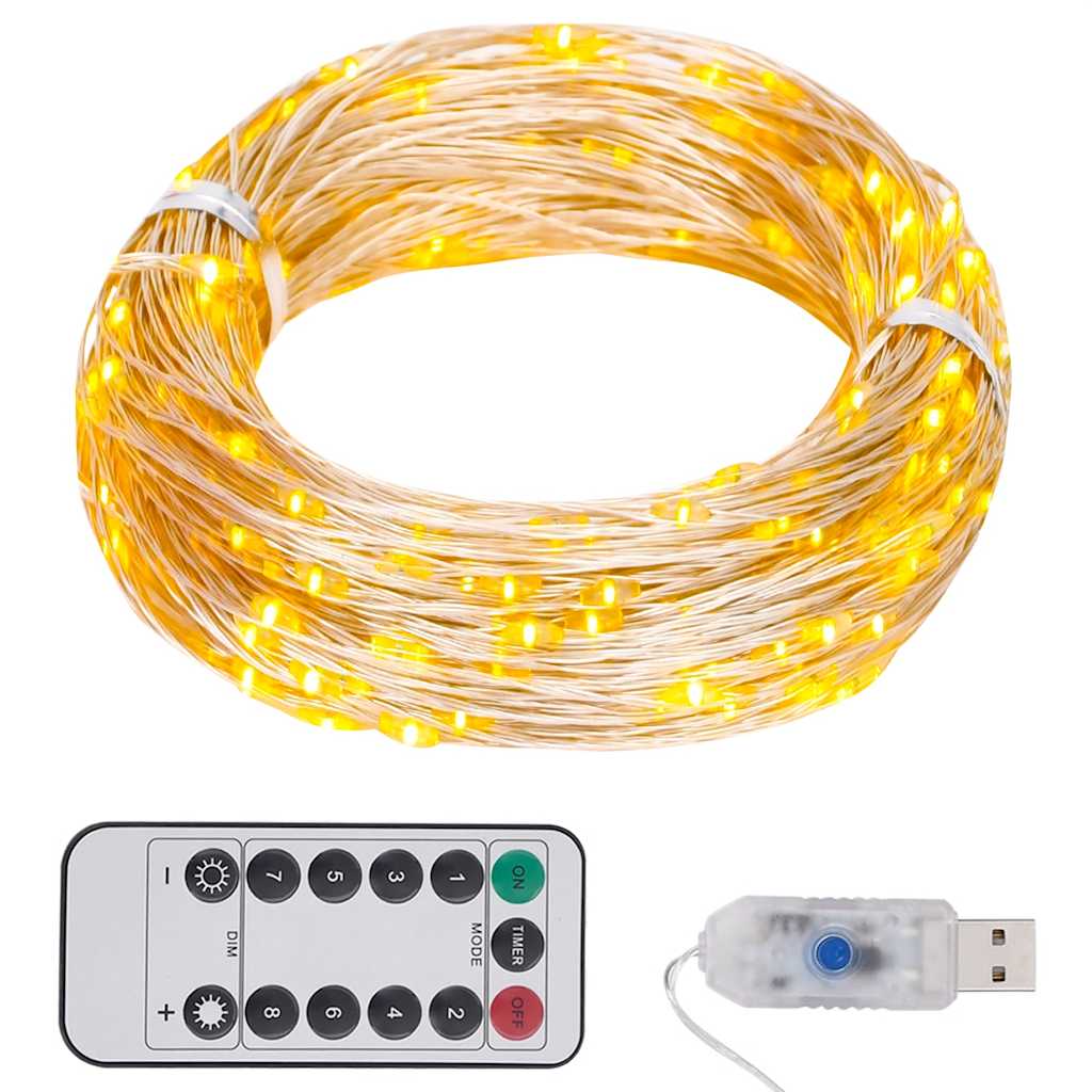 Photos - Fairy Lights VidaXL LED String with 300 LEDs Warm White 30 m 