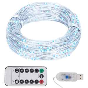 Světelný LED řetěz se 150 LED diodami studený bílý 15 m - obrázek 1