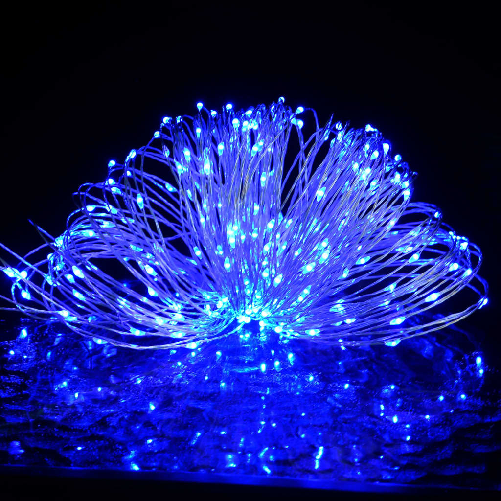 Guirlande lumineuse avec 150 LED Bleu 15 m - Sapin de Noël