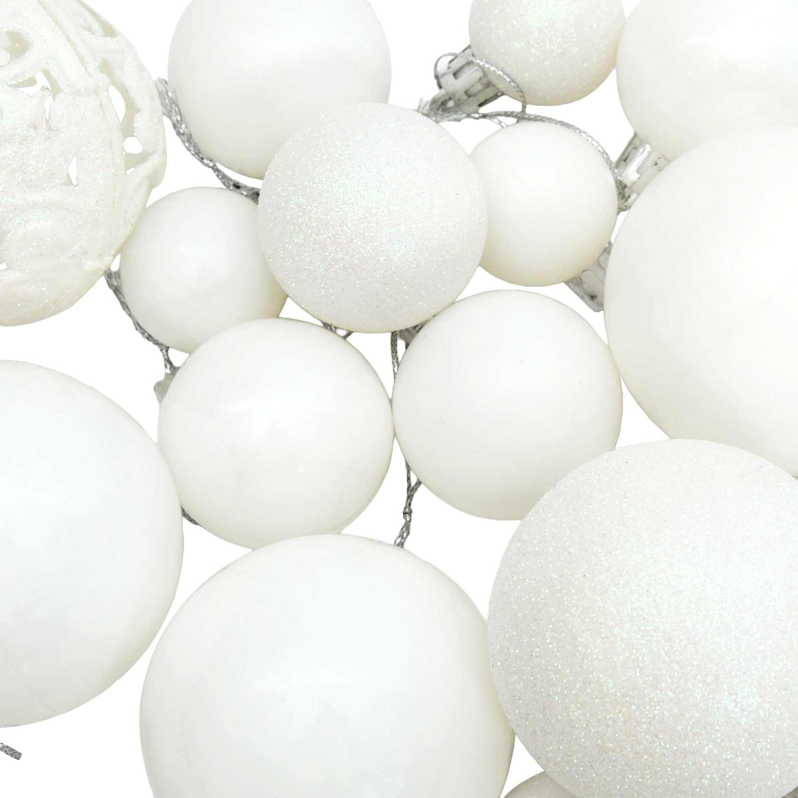vidaXL 100-delige Kerstballenset wit