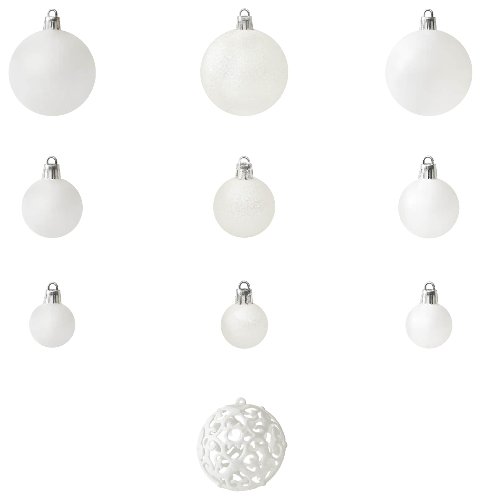 vidaXL 100-delige Kerstballenset wit
