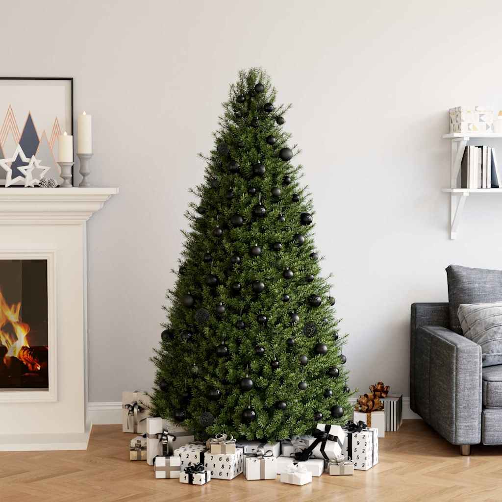 vidaXL Set globuri de Crăciun, 100 piese, negru