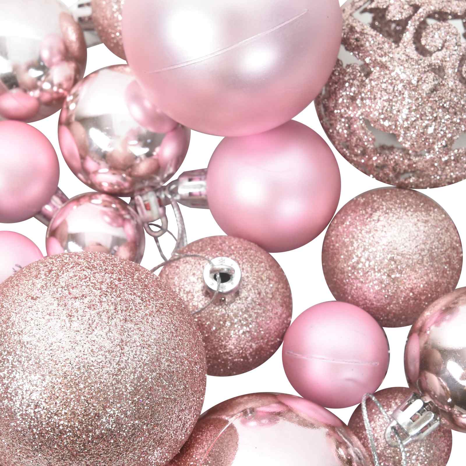 vidaXL 100-delige Kerstballenset roze