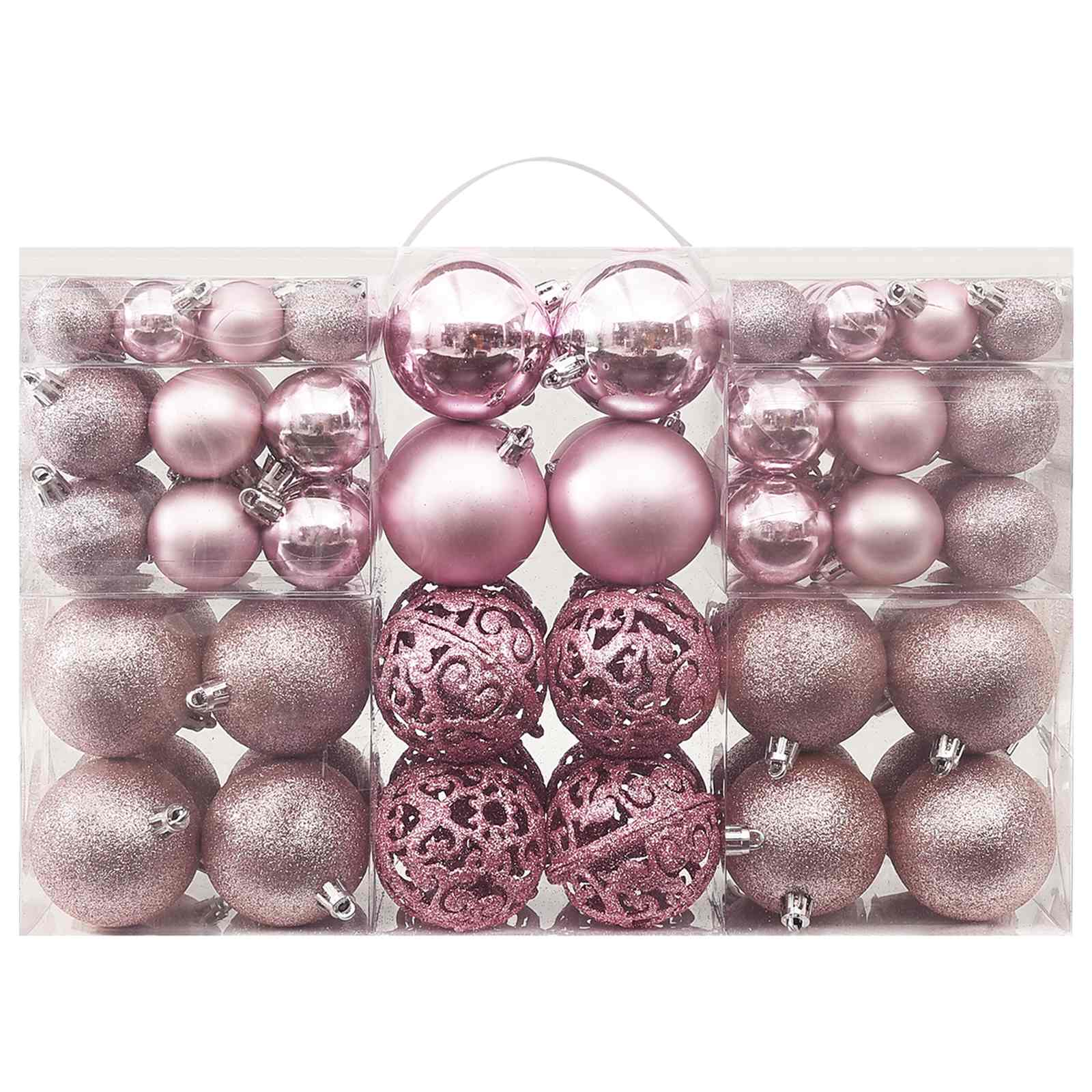 vidaXL 100-delige Kerstballenset roze, foto 2