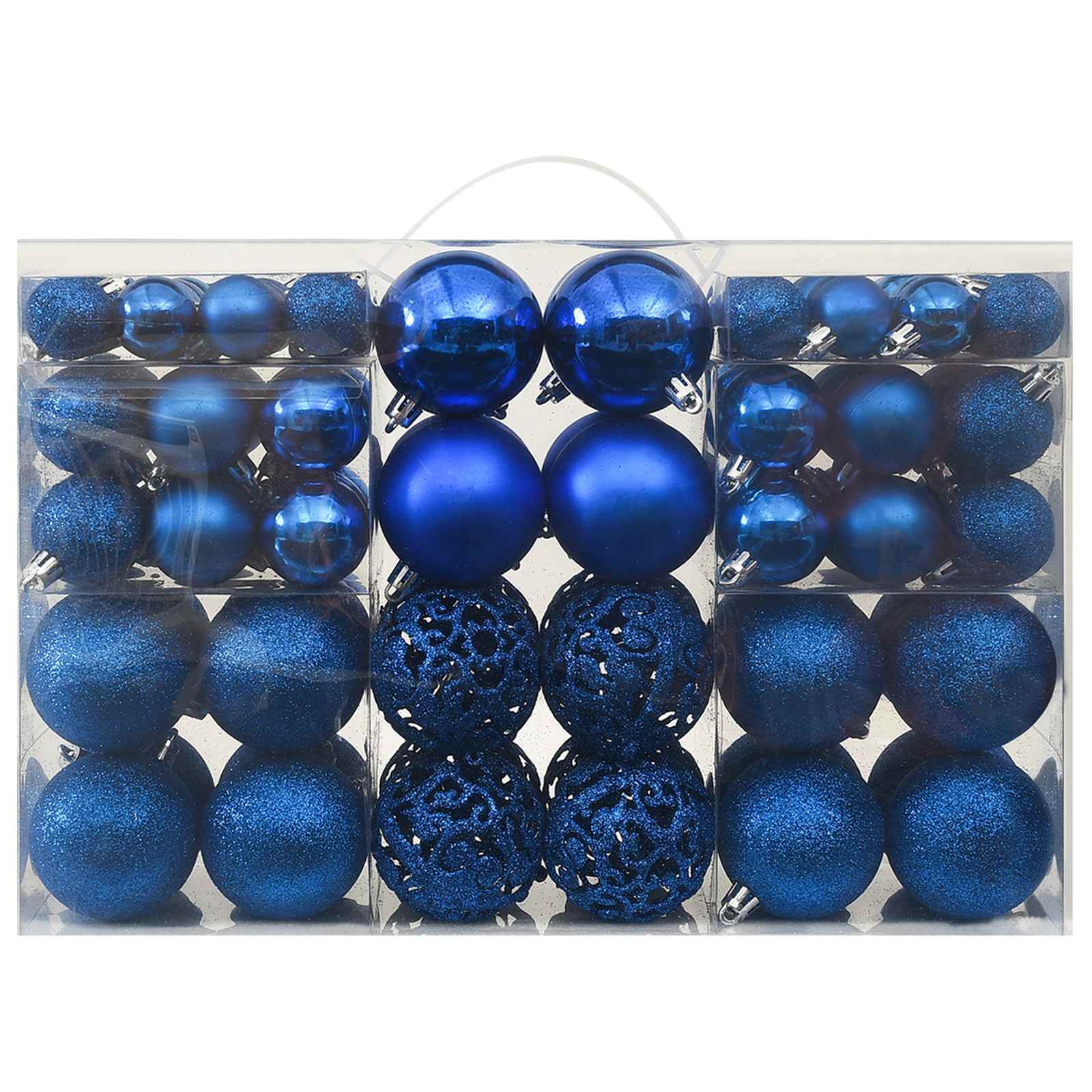vidaXL 100-delige Kerstballenset blauw