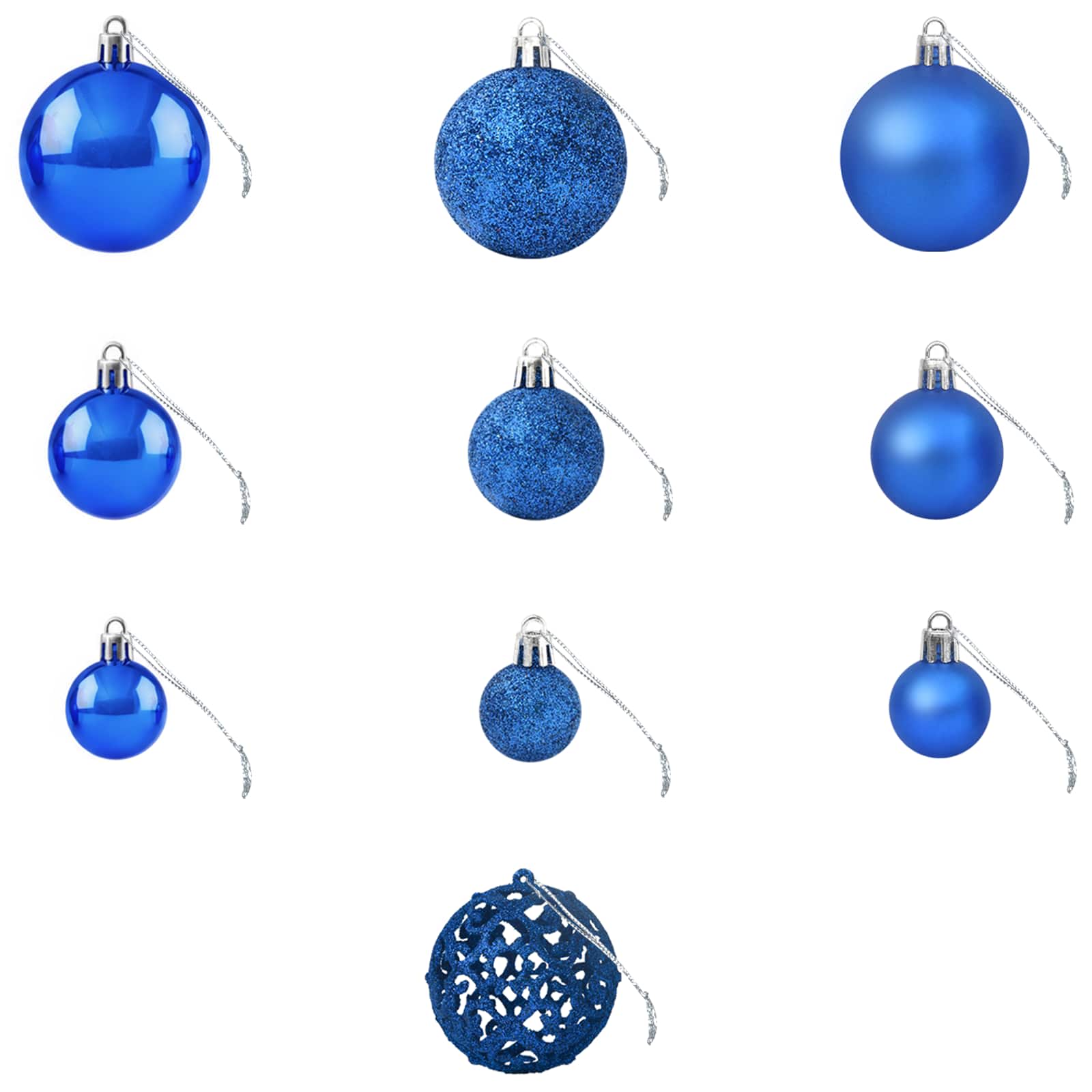 vidaXL 100-delige Kerstballenset blauw