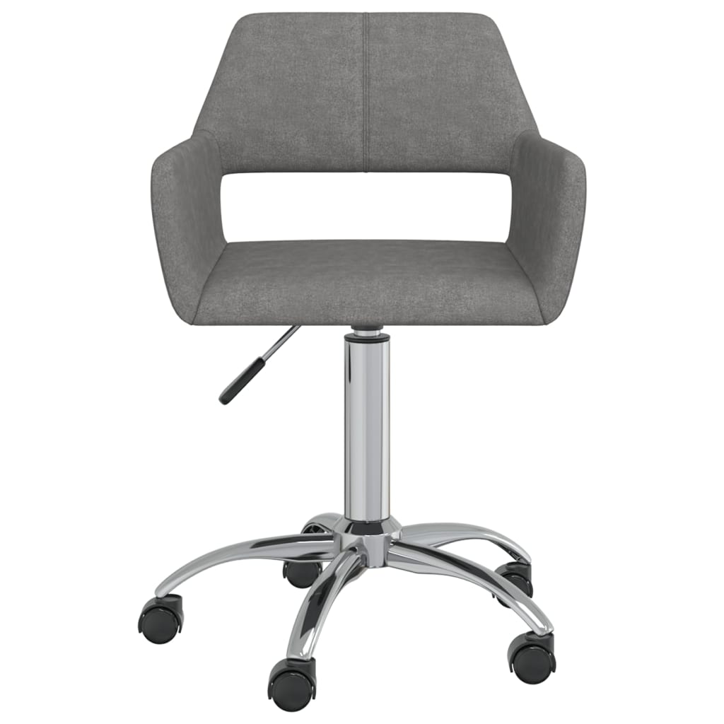 vidaXL Chaise pivotante de bureau Gris clair Tissu